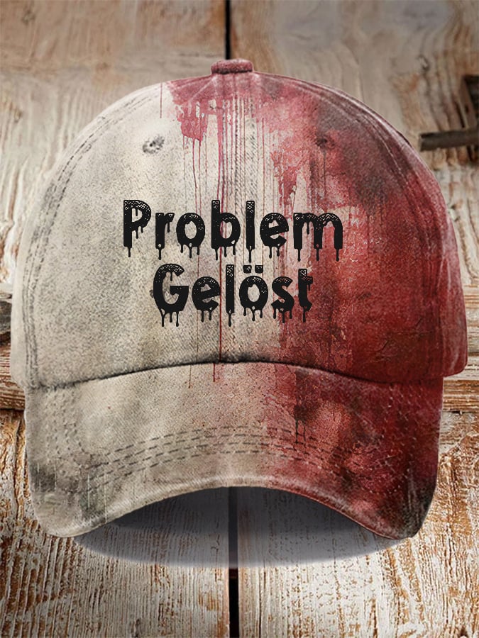 Unisex “Problem Solved” Bloody Halloween Print Hat