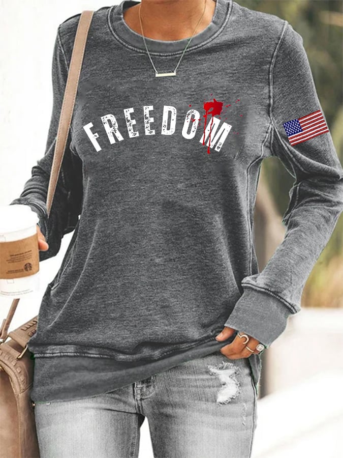 Women's Freedom Print Sweatshirt