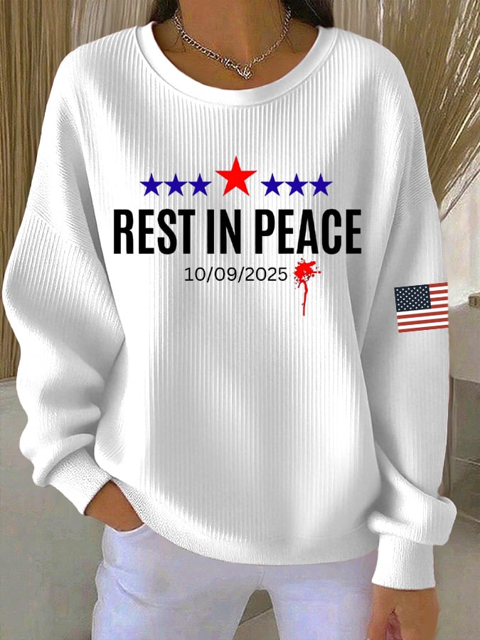 Women's Rest In Peace Print Sweatshirt