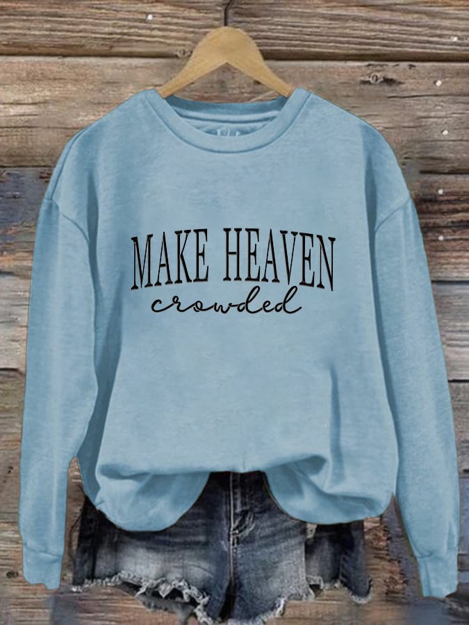 Women'S Casual Faith Print Sweatshirt