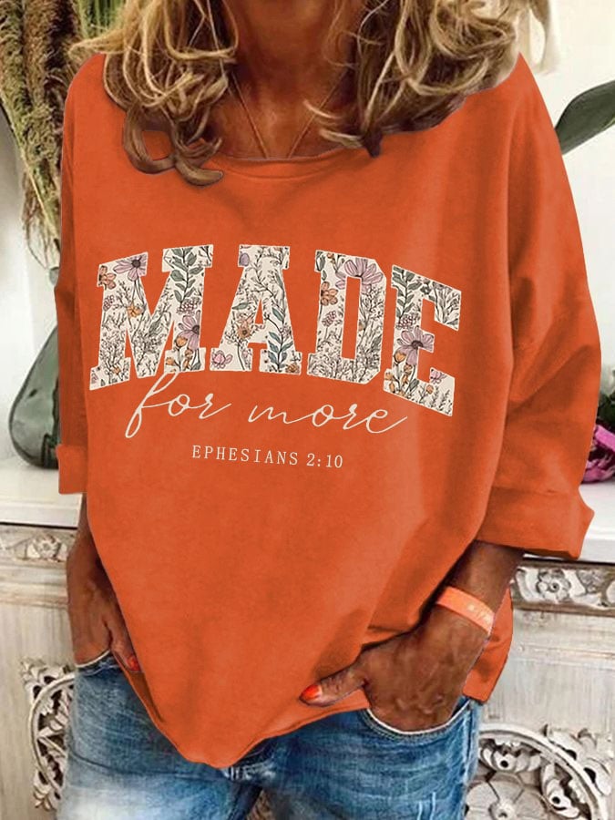 Women's Made For More Print Sweatshirt