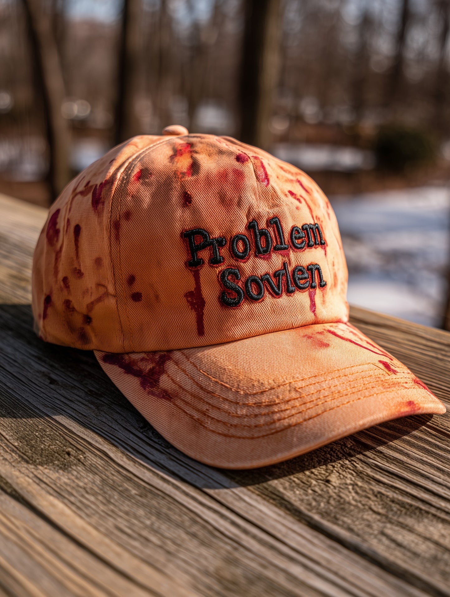 Unisex Artistic Bloodstained Problem Solved Hat