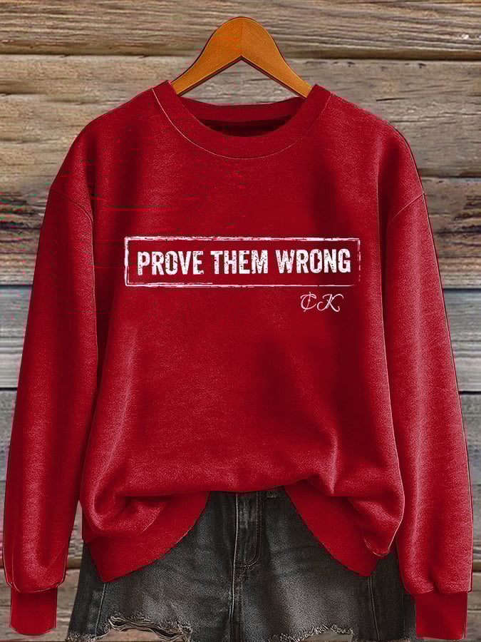 Women'S Casual Letter Print Long-Sleeved Sweatshirt