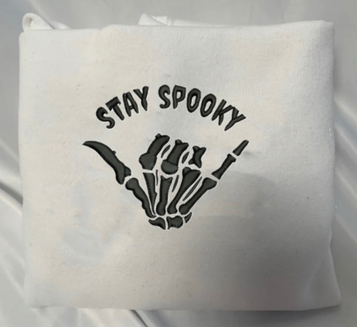 Stay Spooky Embroidered Crewneck
