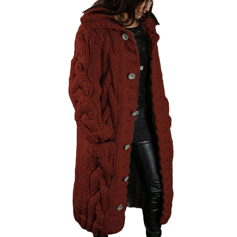 🔥FREE SHIPPING ONLY TODAY🔥2025 Knitted Thick-Line Jumper Coat