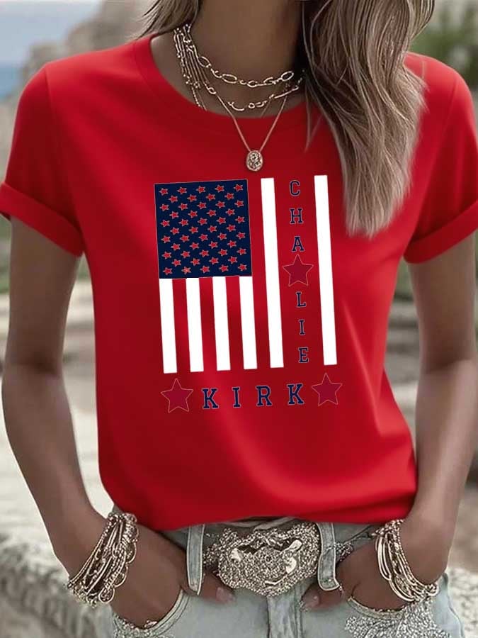 Women's Commemorative Leader Print Crew Neck T-Shirt