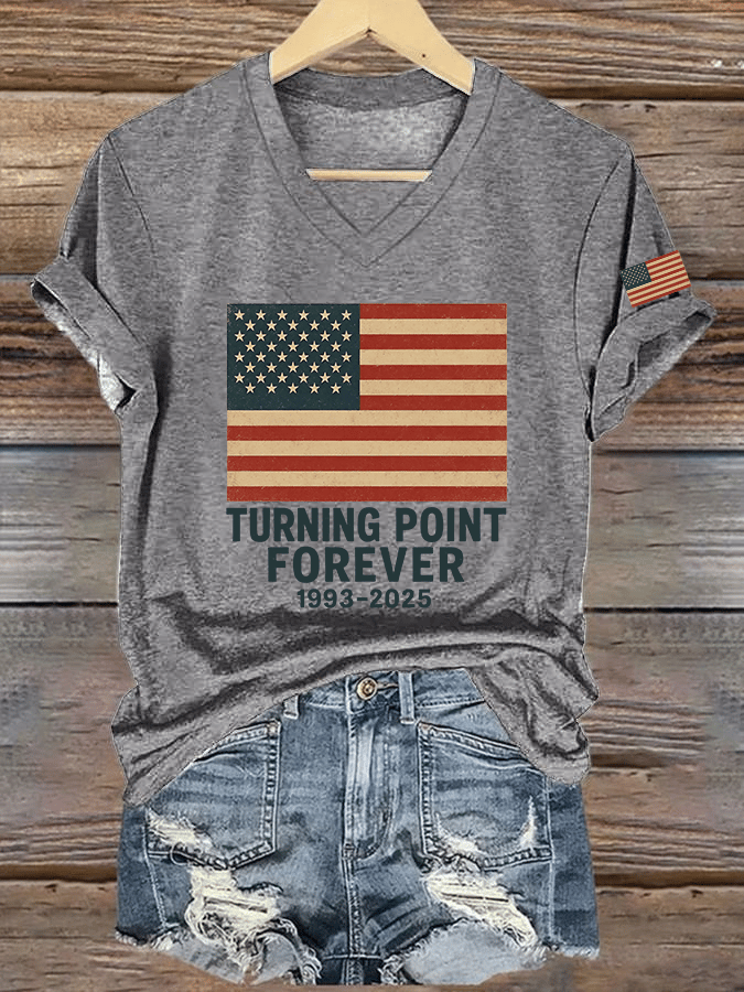 Women's Hot Spot Print V-Neck T-Shirt