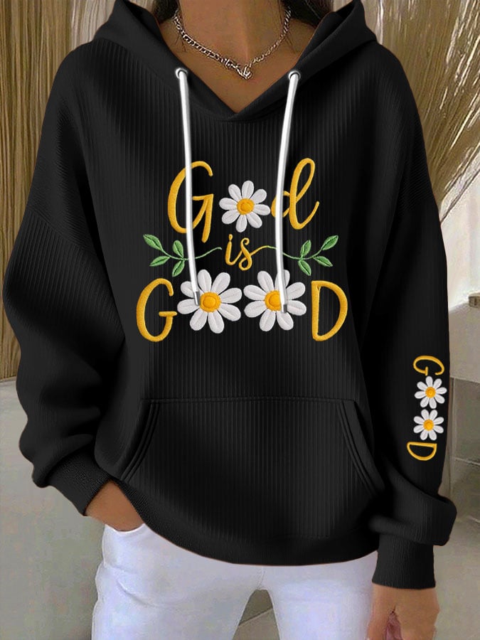 Women's Faith Print Casual Hoodie