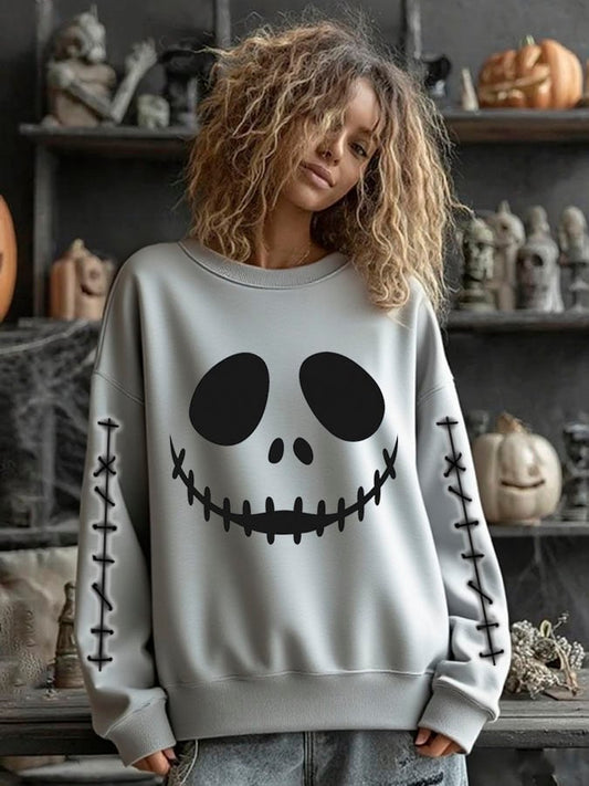 Women's Halloween Print Sweatshirt