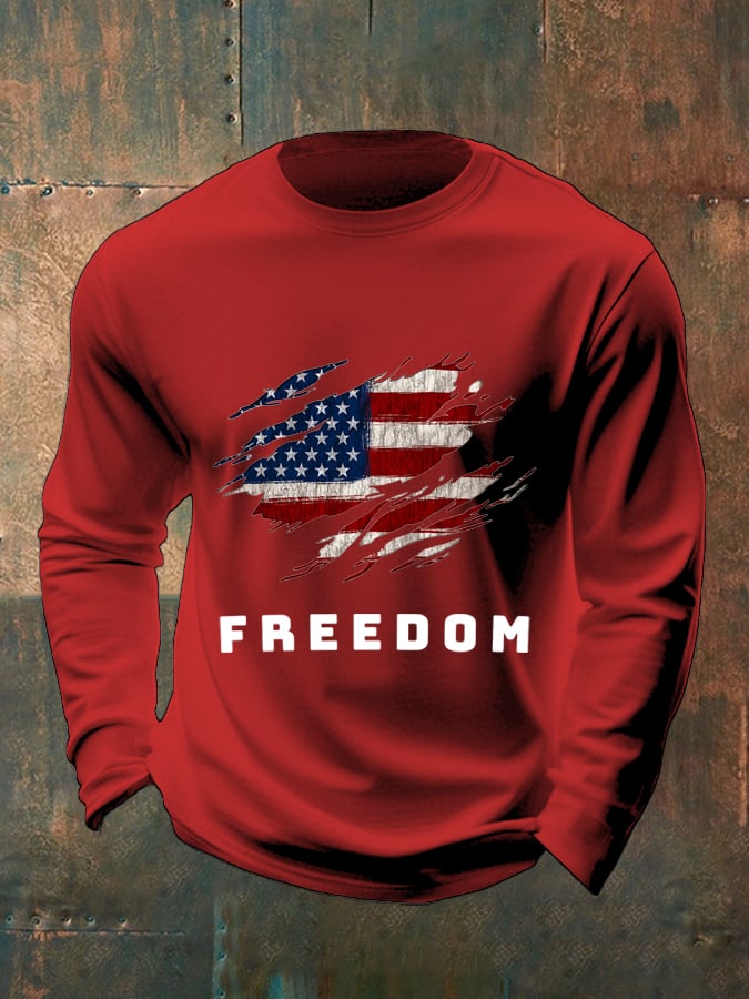 Men's Commemorative Print Crew Neck T-Shirt
