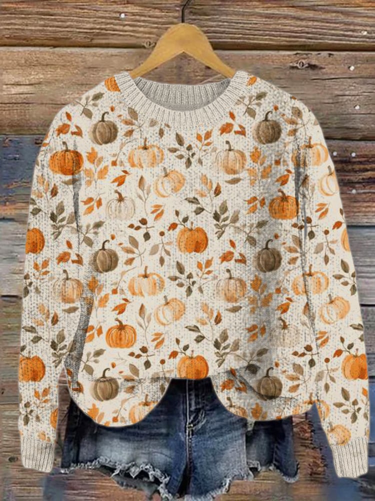 Women's Thanksgiving Cozy Season Knitted Sweater