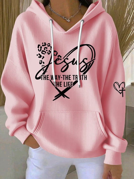 Women's Jesus The Way The Truth The Life Print Hoodie