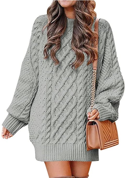 Women'S Loose Large Size Cable Knit Jumper
