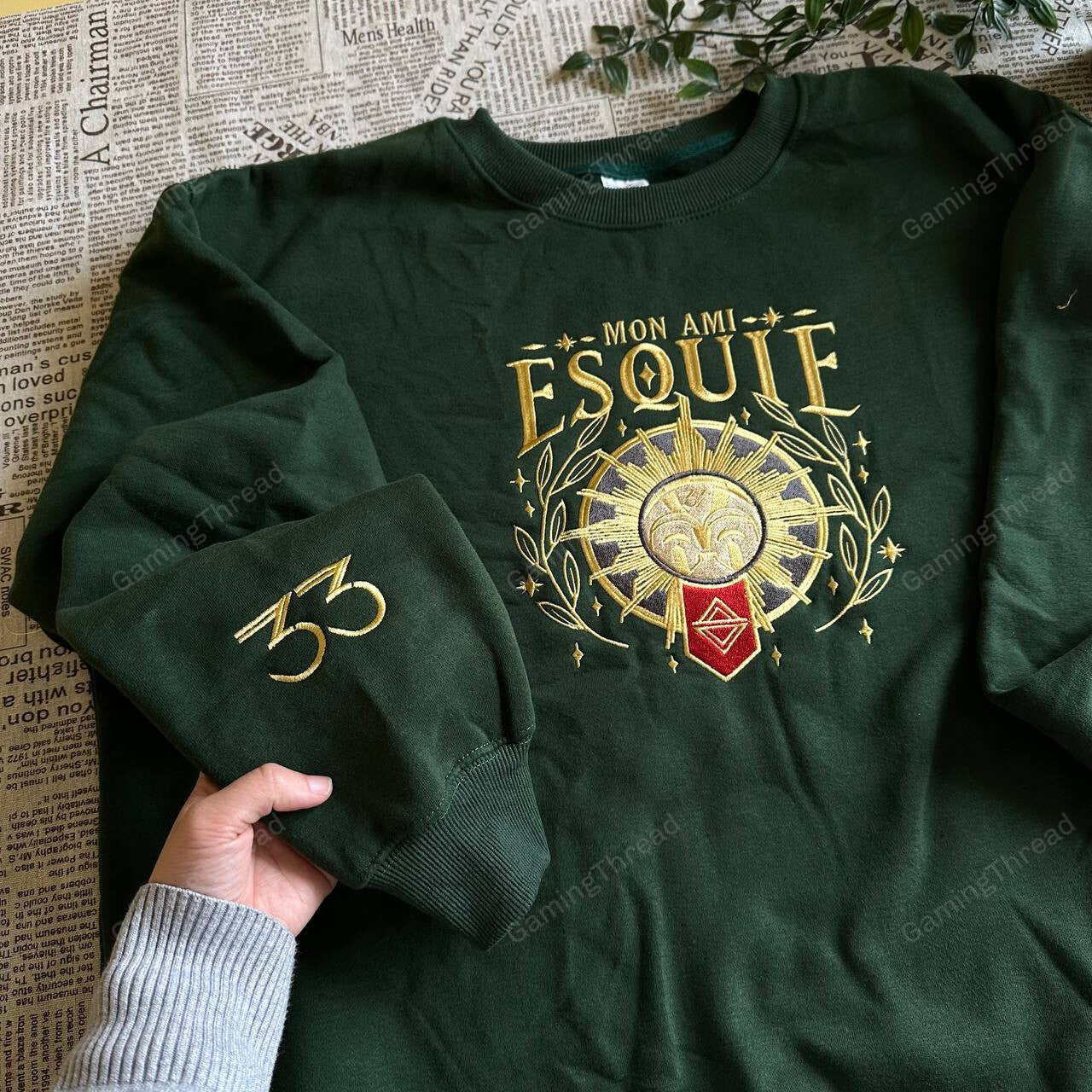 Esquie Expedition 33 Embroidered Sweatshirt and Hoodie, Video Game Shirt