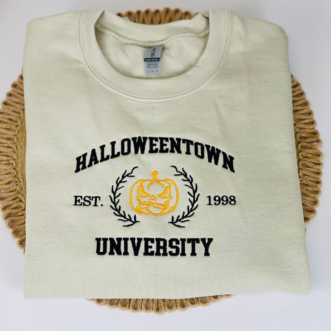 Embroidered Vintage Halloweentown University 1998 Sweatshirt or Hoodie, Fall Autumn, Halloween Sweater