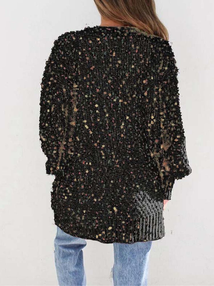 Women's Loose Knitted Pocket Sweater Cardigan