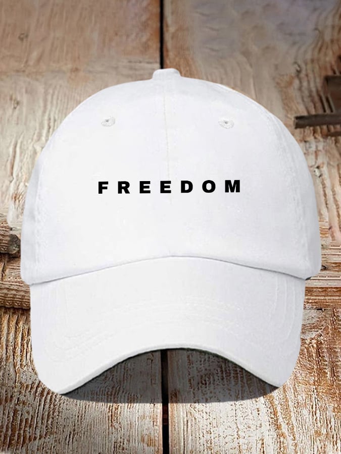 Unisex Vintage Freedom Print Hat