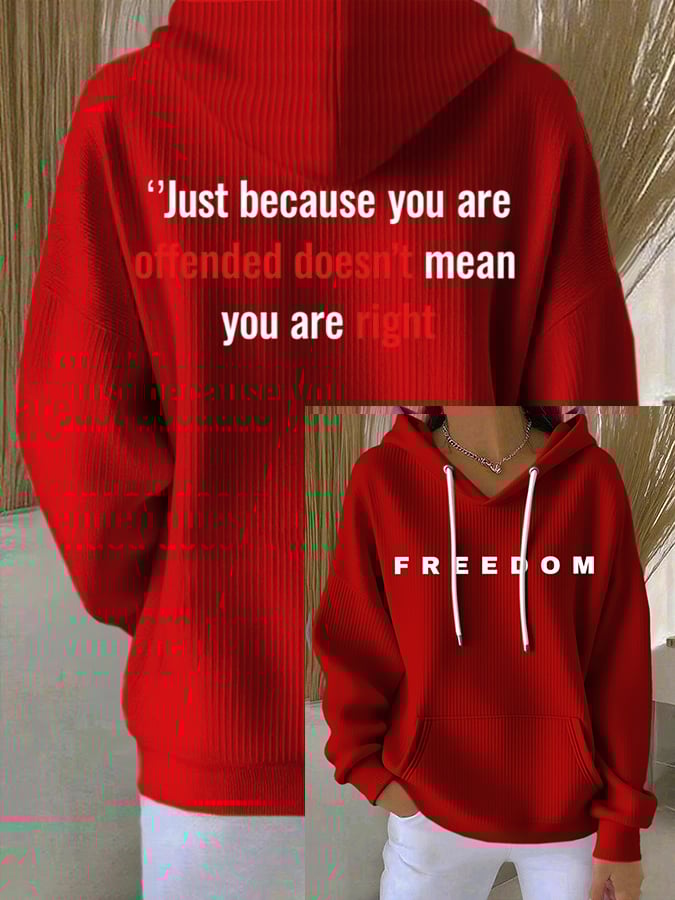 Women's Freedom  Printed Hoodie
