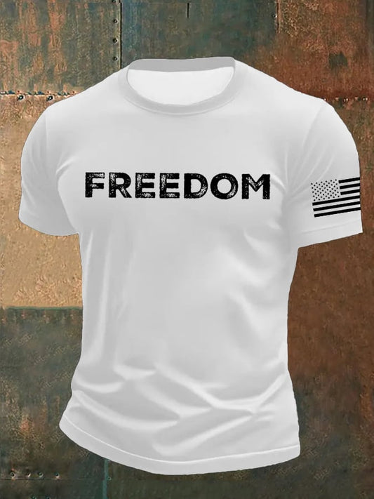 Men's freedom flag Print T-Shirt