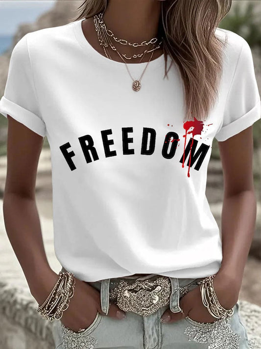 Women's Commemorative Leader Print Casual T-shirt