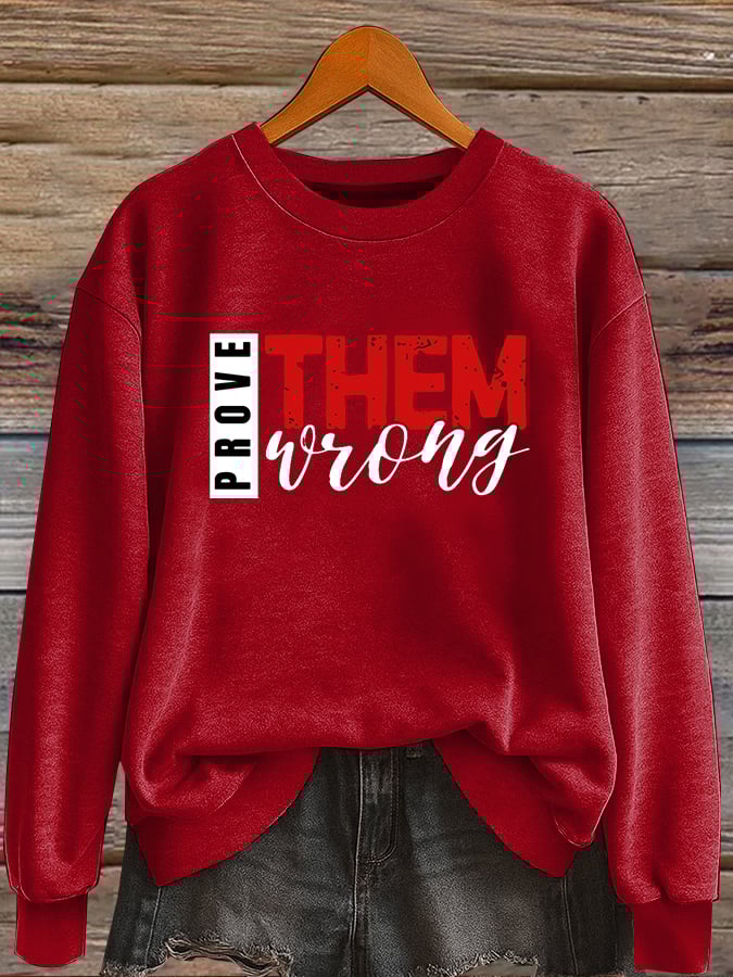 Women'S Casual Letter Print Long-Sleeved Sweatshirt