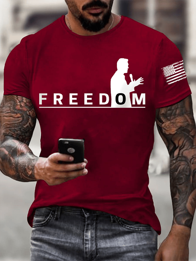 Men's FREEDOM short-sleeved T-shirt