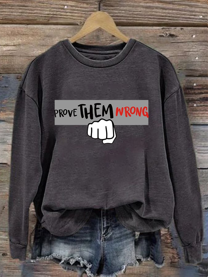 Women'S Casual Letter Print Long-Sleeved Sweatshirt