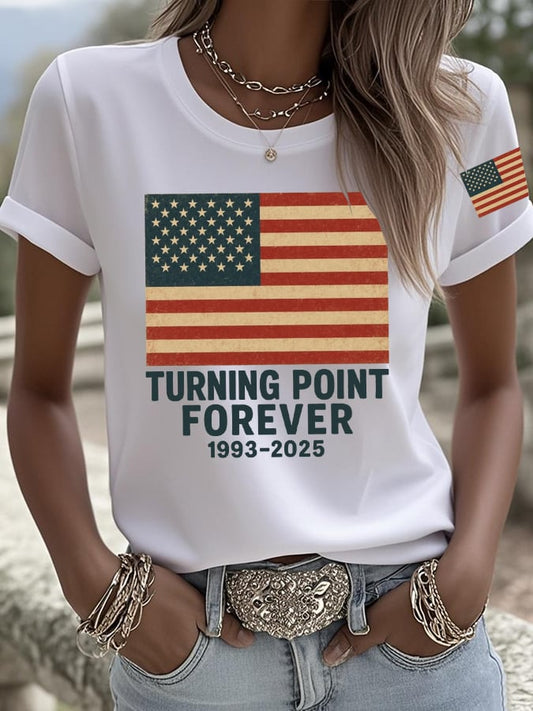 Women's Turning Point Forever 1993 2025 Printed Round Neck T-Shirt