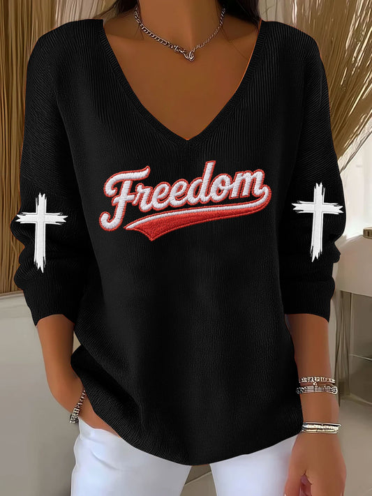 Women's Hot Print V-Neck T-Shirt