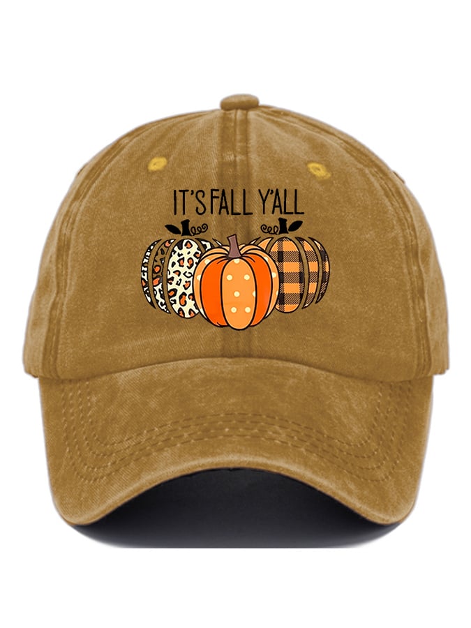 Love Fall Y'all Print Baseball Cap