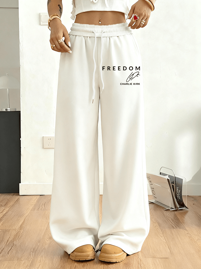 Women's Freedom Print Casual Sweatpants