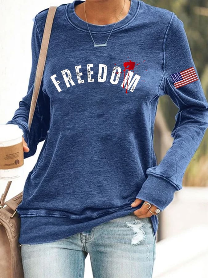 Women's Freedom  Print Sweatshirt