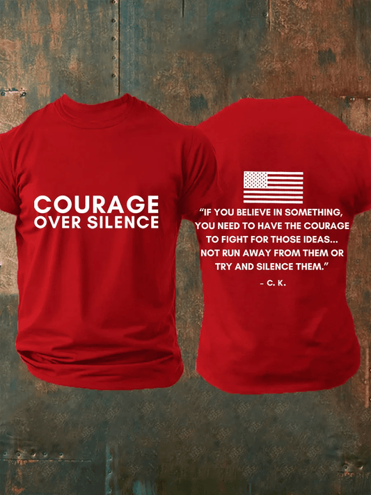 Men's FREEDOM Print short-sleeved T-shirt