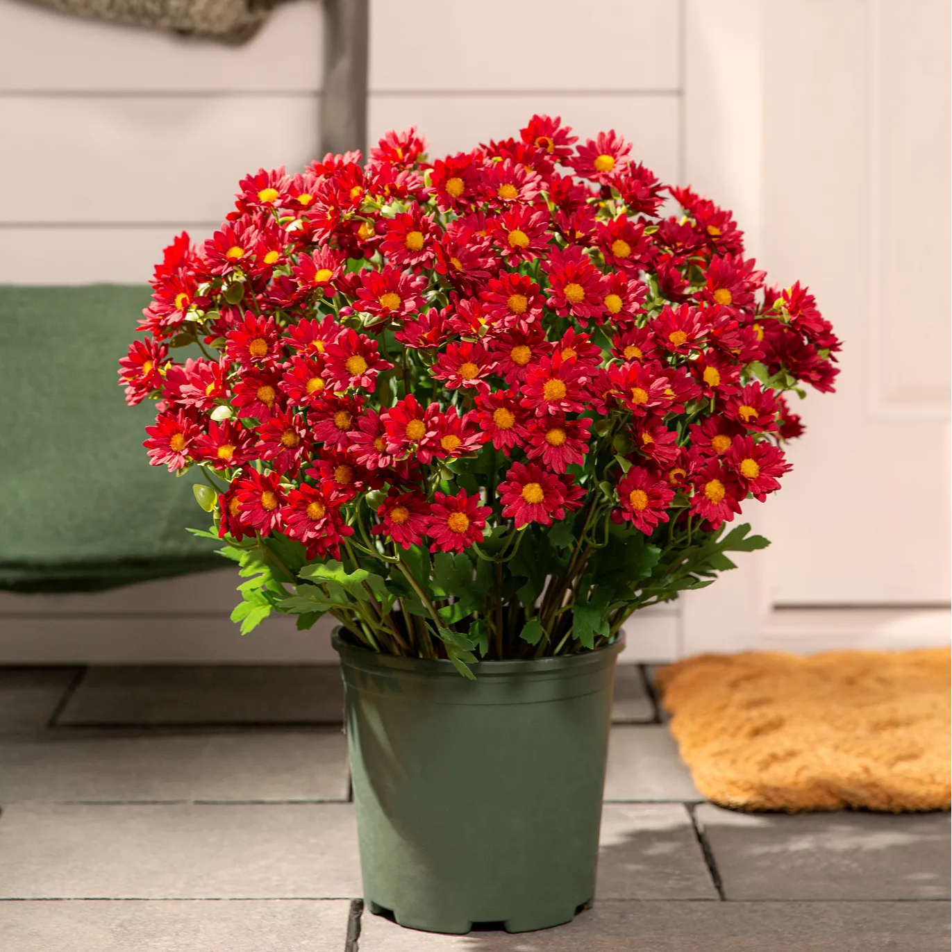 💥Last Day Each Only $2.99- Artificial Outdoor Sunset Mums Flowers - UV resistant, Waterproof, Windproof