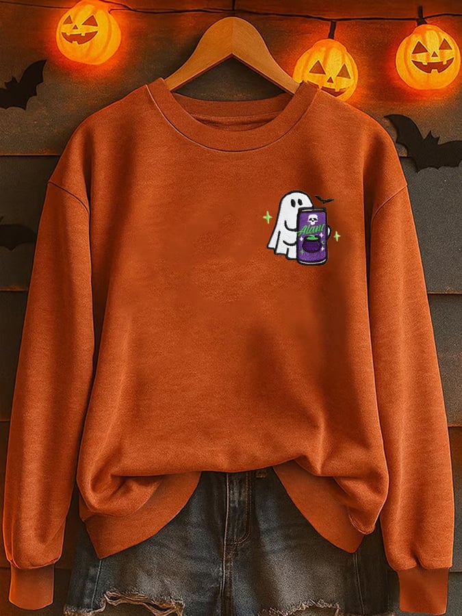 Women's Halloween Ghost Casual Sweatshirt
