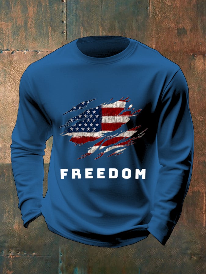 Men's Commemorative Print Crew Neck T-Shirt