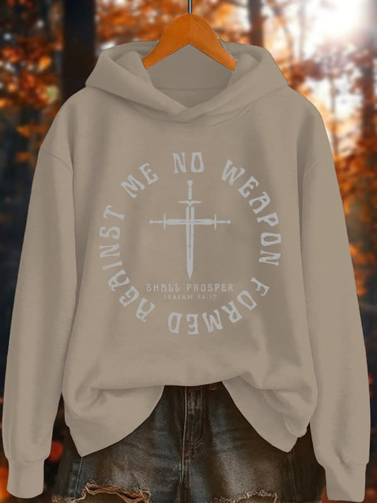 Women's casual no weapon can resist me warm sweatshirt