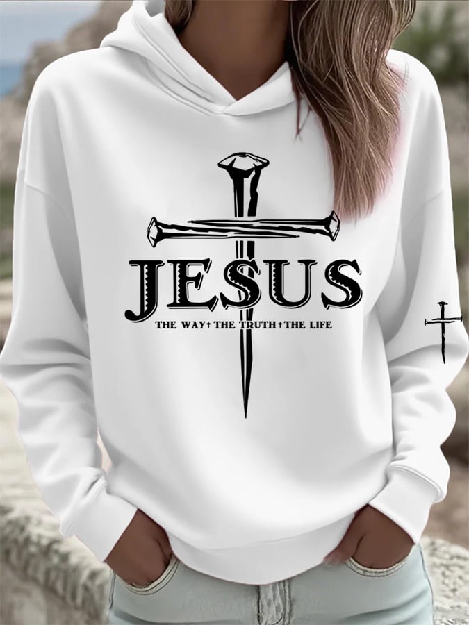 Women's Jesus The Way The Truth The Life Print Sweatshirt