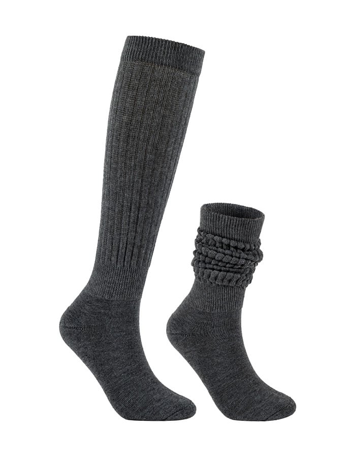 Solid Color Knitted Bubble Socks