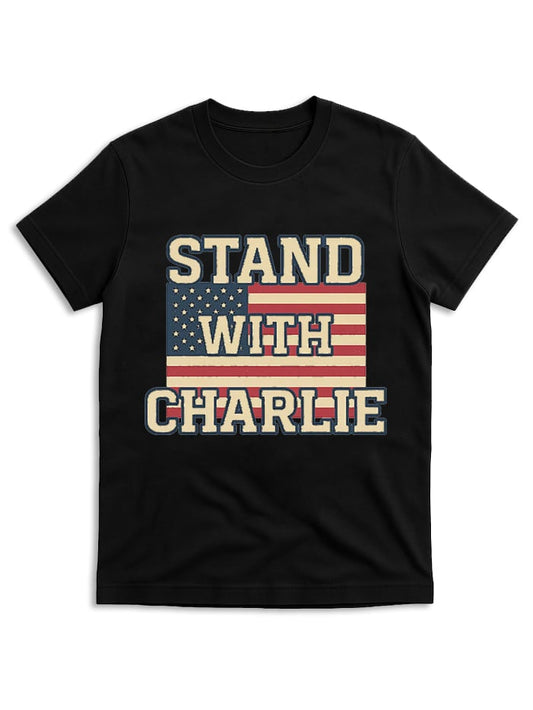 Stand With Charlie Kirk Shirt, Free Speech Support Tee, Vintage College Political Shirt, Conservative Statement Sweatshirt, America Freedom