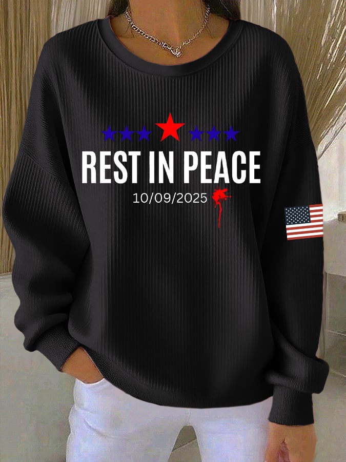 Women's Rest In Peace Print Sweatshirt