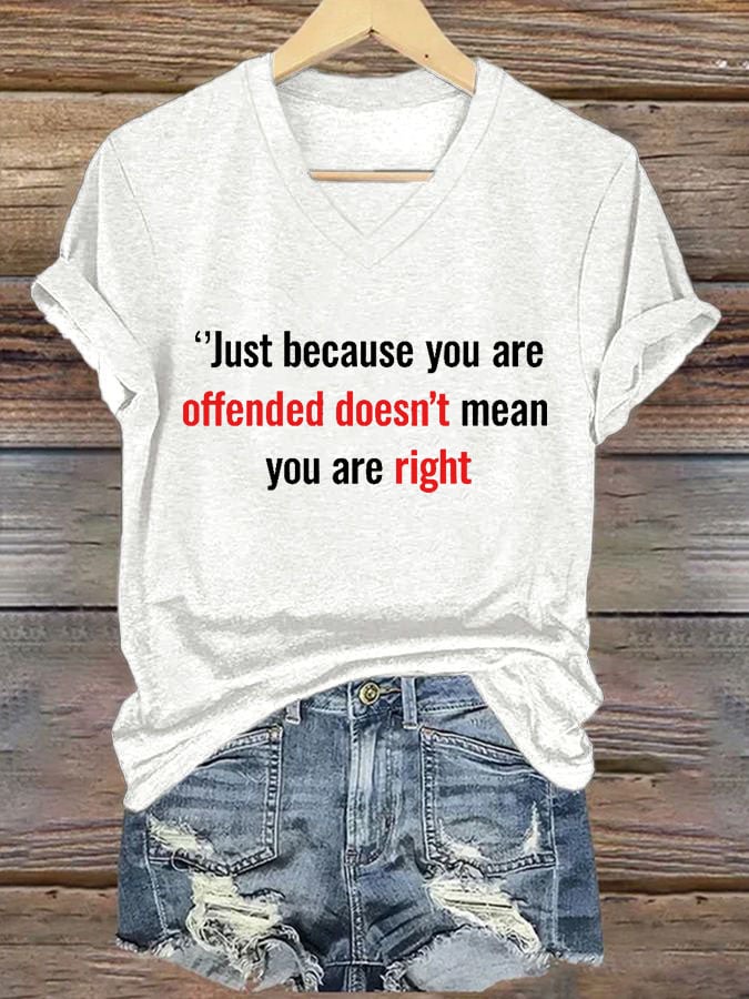 Women's Commemorative Print V Neck T-shirt