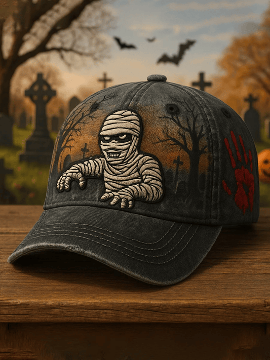 Unisex Vintage Halloween Print Hat