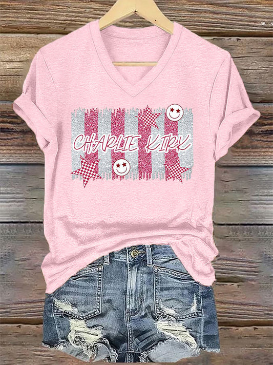 Retro Forever In Our Hearts Print T-Shirt