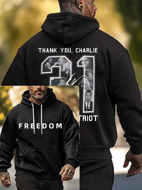 Men's  Commemorative freedom 31 Printed  Hoodie