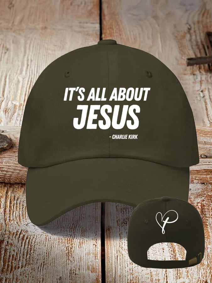 Retro It's All About Jesus Print Baseball Cap
