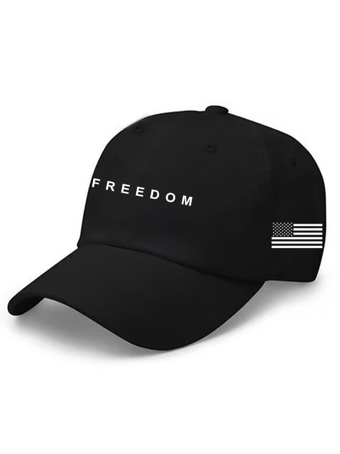 Unisex Freedom American Flag Print Baseball Cap