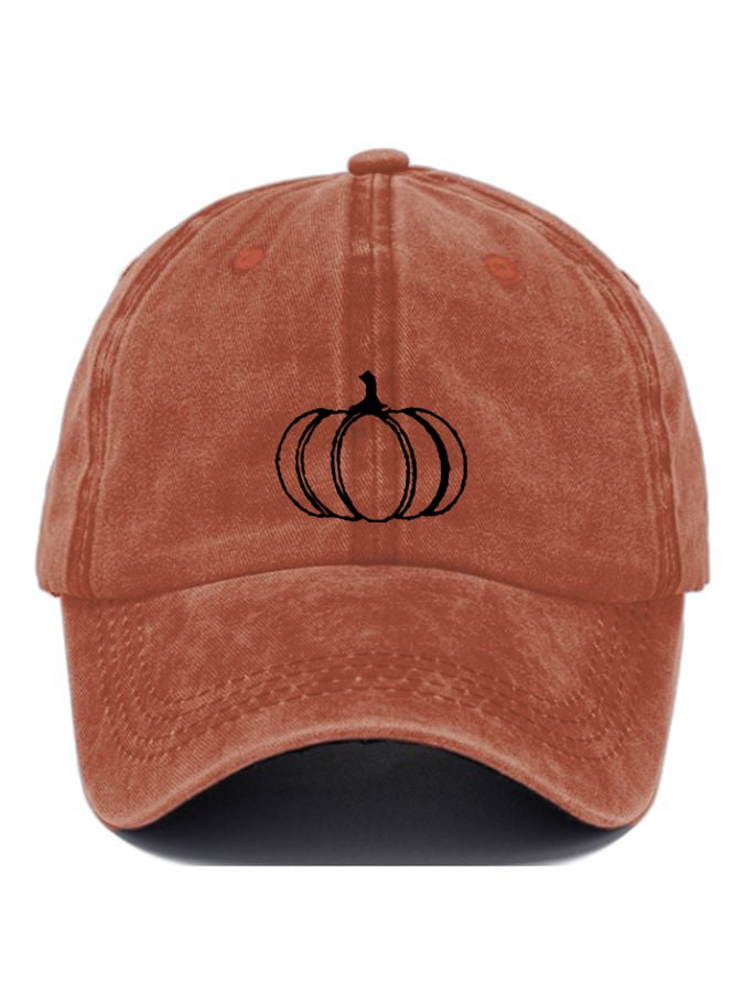 Vintage Pumpkin Print Baseball Cap