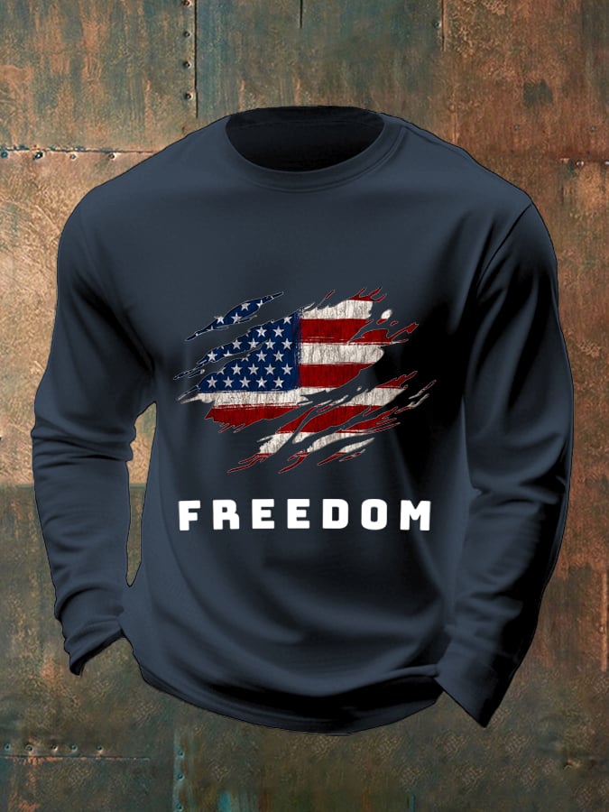 Men's Commemorative Print Crew Neck T-Shirt