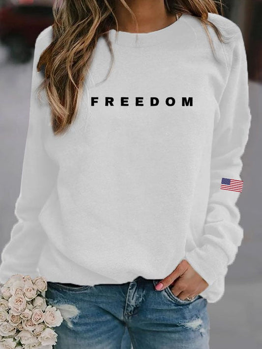 Women's Casual Letter Print Long Sleeve Sweatshirt